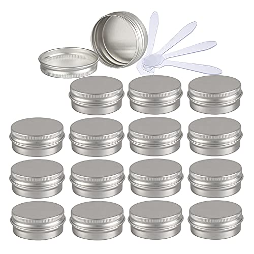 ZEOABSY 96 Stück 15ml Silber Aluminium Leer Dosen mit Schraubdeckel Runde Alu Tiegel Cremedose Schraubdose Aludose Tins für Kosmetik Kerze Salben 12x Spatel ZEOABSY 96 Stück 15ml Silber Aluminium Leer Dosen mit Schraubdeckel Runde Alu Tiegel Cremedose Schraubdose Aludose Tins für Kosmetik Kerze Salben 12x Spatel von ZEOABSY