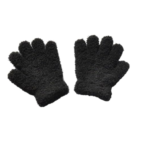 ZEPFJHE Kinder Fleece-Vollfinger-Handschuhe, Winter, winddicht, Schneehandschuhe für Kinder, Skifahren, Fleece, Outdoor-Sport notwendig von ZEPFJHE