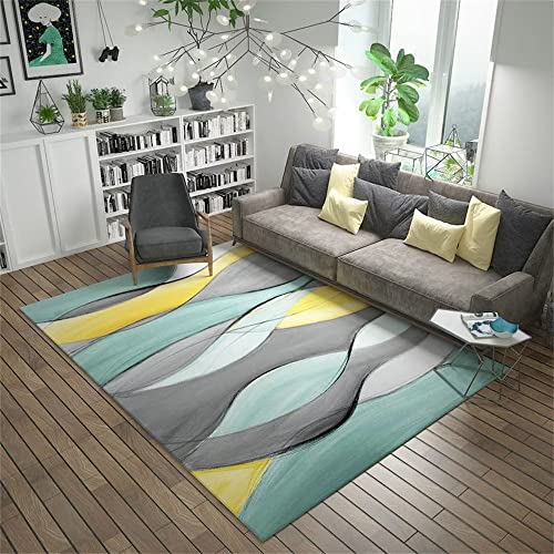 ZERAPH Rutschfester Teppich, Matte, Teppich, Heimrenovierung, Graublau, farblich passende Wohnzimmeraccessoires, leicht zu reinigen, Raumdekor, Schlafzimmerteppich, 170 x 240 cm von ZERAPH