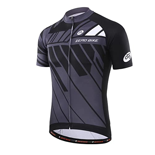 Herren Atmungsaktiv Schnelltrocknend Fahrradtrikot, Outdoor Kurzarm Radsport-Shirt Herren Atmungsaktiv Schnelltrocknend Fahrradtrikot, Outdoor Kurzarm Radsport-Shirt von ZEROBIKE