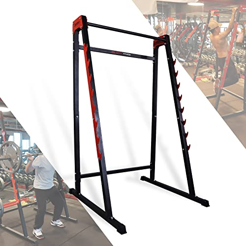 ZERRO Squat Rack Multifunktional Langhantelständer Kniebeugenständer mit 8-Stufen Hakenleiste bis 160kg Hantelablage Langhantel Halter von ZERRO