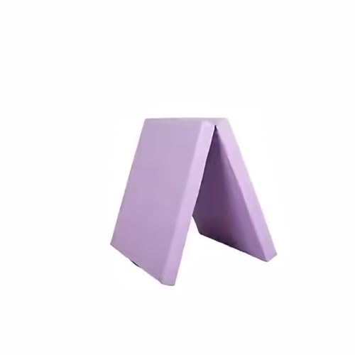 Gymnastikmatten-Tragegriff, 5 cm dick, reißfeste Trainingsmatte aus PU-Leder, leichte Yogamatte for den Heimgebrauch/Cheerleading/Strand (Color : Light purple, Size : 200x100cm/78.7x39.3in) von ZERVA
