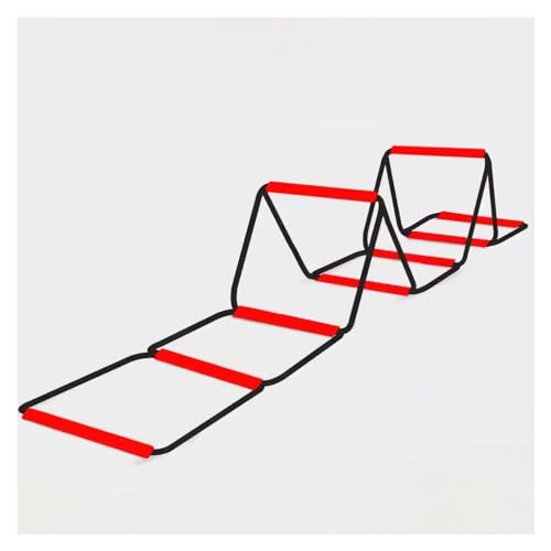 Leichte Geschwindigkeitstrainingshürde, Hindernistrainingsübung, multifunktionale bunte tragbare Bahnhürde (Color : Red, Size : 10.08m/33.07ft) von ZERVA