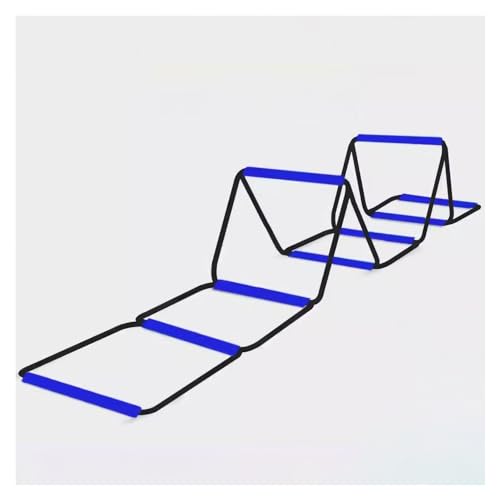 Multifunktionale Beweglichkeits-Geschwindigkeitsleiter, verstellbares Set, tragbar, for Übungen, Fußball, Jugend, Koordination, Beinarbeit (Color : Blue, Size : 10.08m/33.07ft) von ZERVA