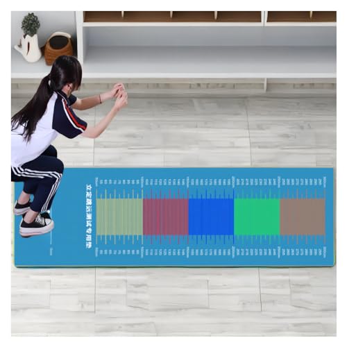 Springseilmatte for zu Hause, stehende Trainingsmatte mit Teppichboden for Weitsprung, leises physisches Testbrett for die Turnhalle der Schule, schuhfreundlich (Color : Blue, Size : 3.5x0.9m//11.4x von ZERVA