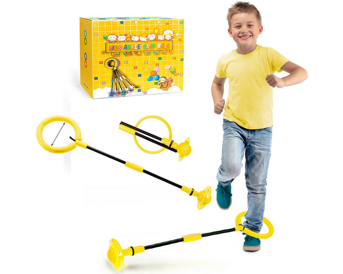 ZEUOPQ Lernspielzeug Swing Wheel mit Lichtrad Kinder Blinkender Springring Faltbar 62cm (Knöchelsprungball für Sport und Spiel drinnen und draußen, Enthält einen Hüpfball mit coolem LED-Lichteffekt, faltbar und tragbar), LED-Lichtshow durch elektromagnetische Induktion, keine Batterie nötig von ZEUOPQ