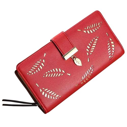 ZEWZI Geldbörse Damen Groß, Lange PU Leder Geldbeutel Damen mit Mehreren Kartenfächern und Zip Münze Geldbeutel, Elegant Groß Kapazität Clutch von ZEWZI