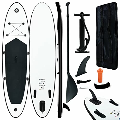 Aufblasbares Stand Up Paddle Board Set, ZEYUAN Paddle Accessories, Paddle Board Für Anfänger, Stand Up Paddleboard, Schwarz und Weiß von ZEYUAN