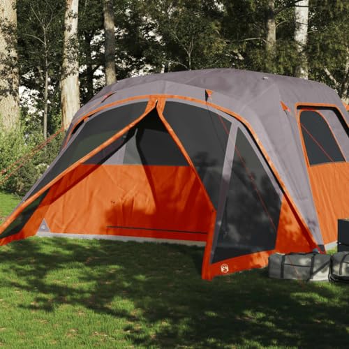 Familienzelt mit Vorzelt 6 Personen Grau und Orange Wasserdicht, ZEYUAN Caming Zelt, Camping Tents, Camping-Zelt - 94550 von ZEYUAN