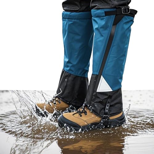 ZFFOZZ Beingamaschen – wasserdichte und Verstellbare Schneestiefelgamaschen Zum Wandern, Spazierengehen, Jagen, Bergsteigen und Schneeschuhwandern(Blue) von ZFFOZZ