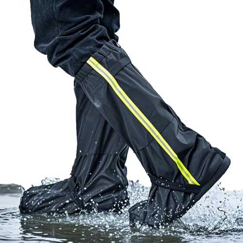 ZFFOZZ Bergsteiger-Schuhüberzug, Wasserdichter Überschuh für Hohe Outdoor-Schuhe, Sanddichter Schuhüberzug(Black-L) von ZFFOZZ