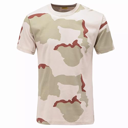 ZFFOZZ Herren Camo Short Sleeve Tee - Reine, Baumwolle Komfort Langlebig und Atmungsaktiv, Für Outdoor-Training und Arbeit!(H-12,XL) von ZFFOZZ