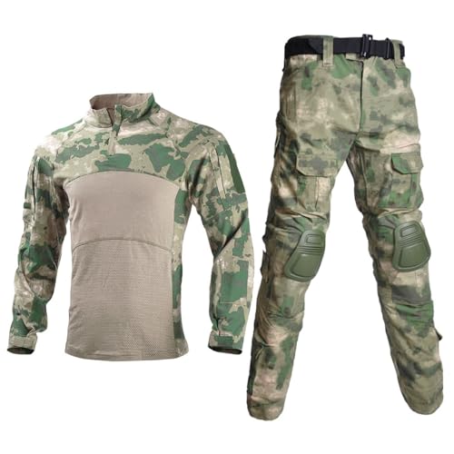 ZFFOZZ Männer und Frauen Slim Fit Combat Shirt, hohe Elastizität, Polyester-Baumwoll-Mischung Taktische Kampfanzüge(RG,XXL) von ZFFOZZ