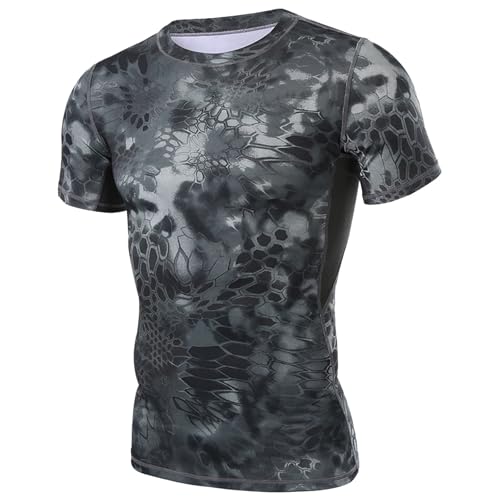 ZFFOZZ Schnell Trocknendes und Schweißabsorbierendes Outdoor-Sport-T-Shirt mit Rundhalsausschnitt, Hochwertige Qualität, Atmungsaktives Material(H-07,L) von ZFFOZZ