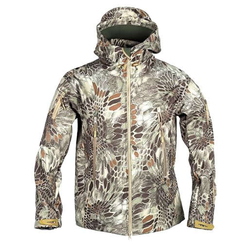 ZFFOZZ Tactical Camouflage Fleece Jacket, wasserdicht, warm. Ideal für Outdoor-Abenteuer, Jagd, stilvoll funktionell für Taktische Fans.(YYP,5XL) von ZFFOZZ