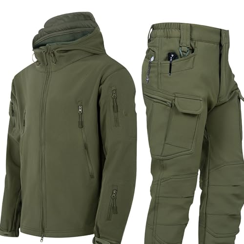 ZFFOZZ Taktische Krokodillederjacke, Wasserdicht Und Strapazierfähig. Perfekt Zum Wandern und Jagen. Vollgepackt Mit Taschen. Entfesseln Sie Ihren Outdoor-Stil!(OD,XL) von ZFFOZZ