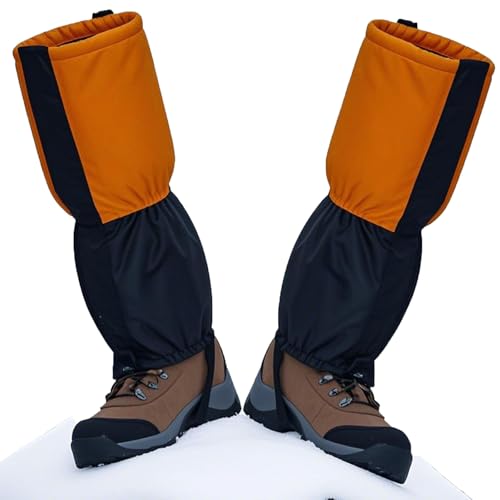 ZFFOZZ wasserdichte Schneestiefelhose, Wander- und Walking-Leggings mit Überzug, Damen- und Herrenschuhe, Zum Angeln, Rucksackreisen, Klettern, Reiten Im Freien(Orange) von ZFFOZZ