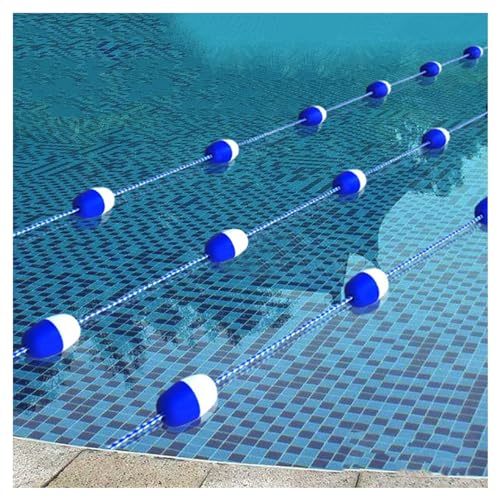 Schwimmendes Pool-Trennseil, 60 Fuß Langes Sicherheitsseil Und Schwimmer-Sets for Pool-Break-Wellen, Sicherheits-Pool-Trennschnur for Gewerbliche Wettkämpfe/die Öffentlichkeit(30ft/9m) von ZFUCMAYL