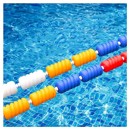 Schwimmendes Pool-Trennseil, Sicherheitsseil for Wellenbrecher Im Pool, Mit 5 Schwimmkörpern, Bojenleine for Schwimmbäder for Kommerzielle Wettkämpfe (3,3–60 Fuß)(Nylon Rope,60ft/18m) von ZFUCMAYL