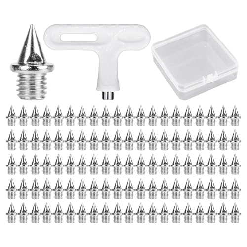 100 Stück Stahlspikes Mit 1 Nagelentferner Und 1 Aufbewahrungsbox, Laufschuh-Spikes, Leichtathletik-Spikes, Laufschuh-Ersatzspikes 100 Stück Stahlspikes Mit 1 Nagelentferner Und 1 Aufbewahrungsbox, Laufschuh-Spikes, Leichtathletik-Spikes, Laufschuh-Ersatzspikes von ZGDEIWGF