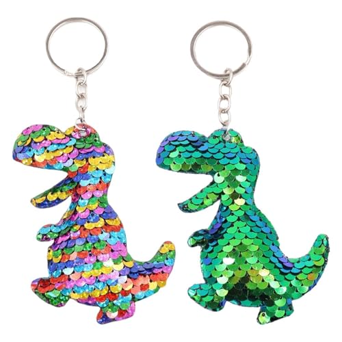 2 Stück Dinosaurier-Schlüsselanhänger Mit Pailletten, Kreative Schlüsselanhänger, Taschenanhänger, Kinder-Schlüsselanhänger Mit Pailletten, Niedliche Schlüsselanhänger 2 Stück Dinosaurier-Schlüsselanhänger Mit Pailletten, Kreative Schlüsselanhänger, Taschenanhänger, Kinder-Schlüsselanhänger Mit Pailletten, Niedliche Schlüsselanhänger von ZGDEIWGF