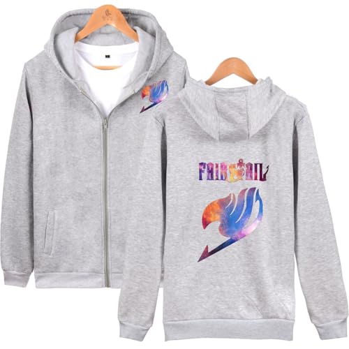 Herbst Und Winter Für Männer Und Frauen Fairy Tail Anime Sweatshirt Jungen Und Mädchen Zip-Up Bequeme Hoodie von ZHAHOL