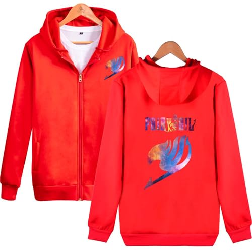 Herbst Und Winter Für Männer Und Frauen Fairy Tail Anime Sweatshirt Jungen Und Mädchen Zip-Up Bequeme Hoodie von ZHAHOL