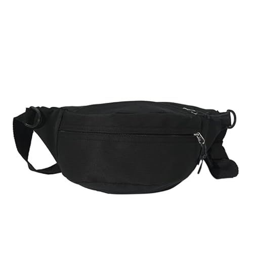 Bauchtasche Gürteltasche, Bauchtasche mit verstellbarem Riemen, einfarbig, Brusttasche for Männer und Frauen(Black) von ZHAOSHIXU