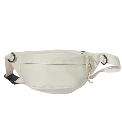 Bauchtasche Gürteltasche, Bauchtasche mit verstellbarem Riemen, einfarbig, Brusttasche for Männer und Frauen(White) von ZHAOSHIXU