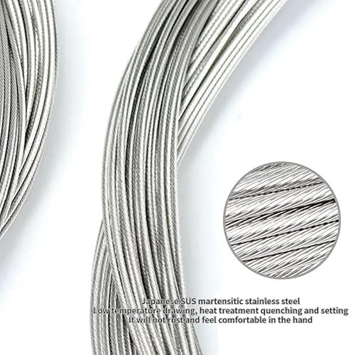 ZHAOSHIXU Fahrrad Bremszug 5/10 Stück 2 m MTB Fahrradbremsleitung Fahrradgeschwindigkeitsleitung Festgetriebe Schalthebel Getriebebremskabelsatz Kern Innendraht for MTB Rennrad(10pcs Shift Cable) von ZHAOSHIXU