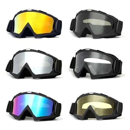 ZHAOSHIXU Motorradbrille Motocross-Rennbrille, Skifahren, Reiten, Brillen, Sport, Schnee, Motorrad-Sonnenbrille, winddichter Schutz, Fahrradhelme, Brille(50 x100 cm) von ZHAOSHIXU