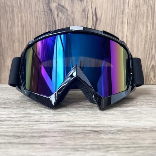 ZHAOSHIXU Motorradbrille Outdoor-Radfahren Offroad-Brille Motocross-Brille Motorradbrille Maske Abnehmbare Linsen Winddichter UV-Schutz(WJL202) von ZHAOSHIXU