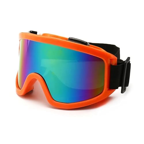 ZHAOSHIXU Motorradbrille Schutzbrille Motorradhelm Outdoor-Sport Winddicht Staubdicht Brillen Ski Snowboard Brille Motocross Riot Contr(Orange) von ZHAOSHIXU