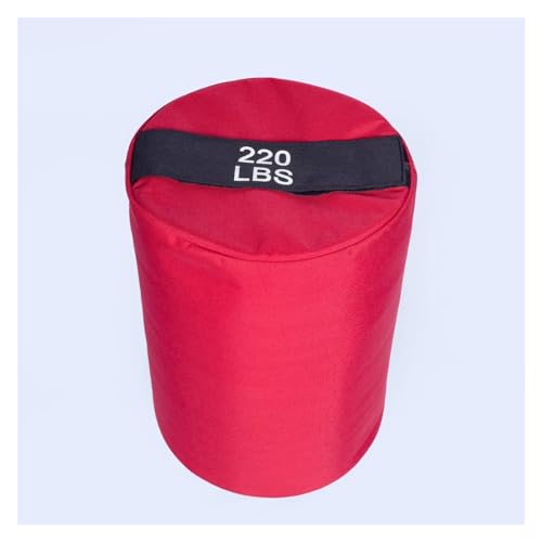 ZHAOSHIXU Zylinderförmige Sandsäcke, strapazierfähig, for Training, Fitnessstudio, Workout, Fitness, Power-Sandsack for Gewichtheben, Steinheben(220lbs red) von ZHAOSHIXU