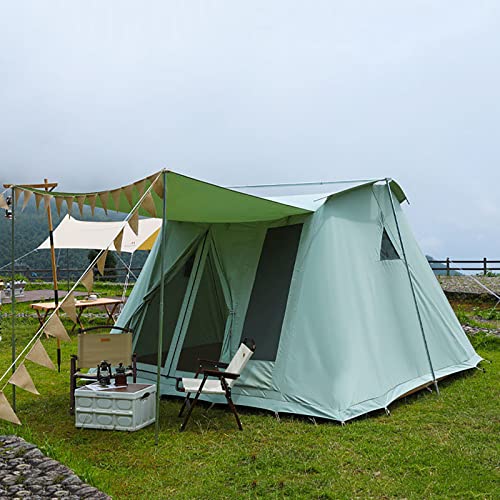 ZHAOXX Großes Zelt für 4–8 Personen, Zelte für Camping mit Veranda, Familien-Kabinenzelte, luxuriöse große Baumwollfedern, wasserdicht, verdickt, Wandern, Picknick-Zelt, Picknick, Camping, Familie von ZHAOXX