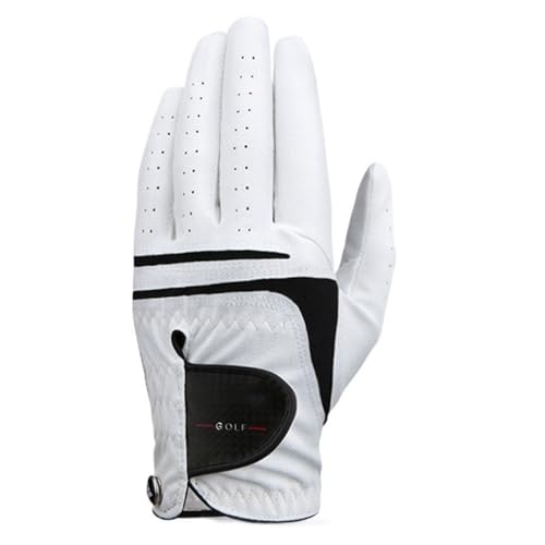 ZHAOYUQI Golfhandschuhe Golfhandschuhe + PU-Lederhandschuh Links rechts Hand 1 Stück mit Golfball Golfhandschuhe Damen(Color:Left Hand,Größe:Size 27-XX-Large) von ZHAOYUQI