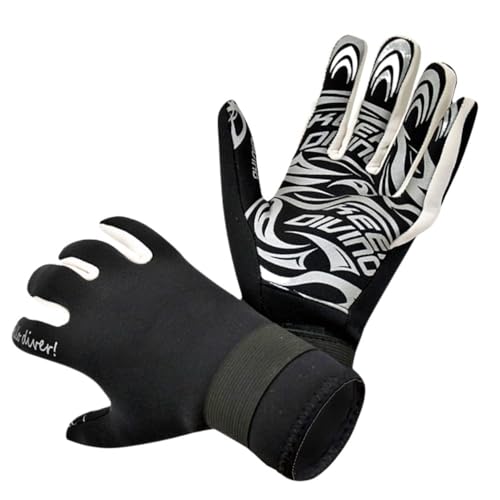 ZHAOYUQI Tauchhandschuhe 1 Paar 3MM 2MM Professionelle Tauchen Handschuhe Warme Und Nicht-Slip Surfen Schnorcheln Ausrüstung for Erwachsene Frauen männer Neoprenhandschuhe(Black 3MM,L) von ZHAOYUQI