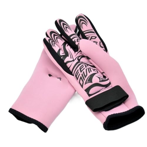 ZHAOYUQI Tauchhandschuhe 2MM Neopren Professionelle Tauchhandschuhe Warme und rutschfeste Schnorchelausrüstung Neoprenanzug Nassanzug Neoprenhandschuhe(Pink,L) von ZHAOYUQI