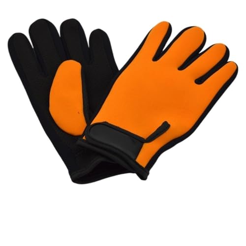 ZHAOYUQI Tauchhandschuhe 2mm Tauchen Handschuhe Angeln Schnorcheln Anti-Rutsch & Nylon Neoprenanzug Handschuhe Schwimmen Wasser Surfen Speerfischen Neoprenhandschuhe(Orange,XL) von ZHAOYUQI