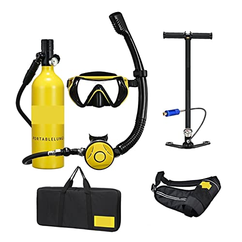 ZHELLY Tauchausrüstung, Schnorchel Diving Rebreather Tragbare Tiefschnorchelausrüstung (Color : Blackhead in Yellow Bottle, Size : 1L) von ZHELLY