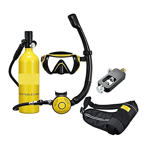 ZHELLY Tauchausrüstung, Schnorchel-Unterwassertauch-Rebreather-Tauchgerät, Tragbare Tiefschnorchelausrüstung (Color : Blackhead in Yellow Bottle, Size : 1L) von ZHELLY