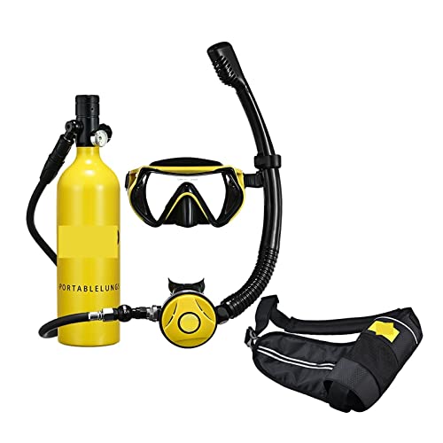 ZHELLY Tauchausrüstung, Schnorchel-Unterwassertauch-Rebreather-Tauchgerät, Tragbare Tiefschnorchelausrüstung (Color : Blackhead in Yellow Bottle, Size : Medium) von ZHELLY