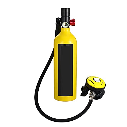 ZHELLY Tauchausrüstung, Tauchflaschen-Schwimmzubehör, Tauch-Atemschutzmaske, Tauch-Sauerstoffflasche (Color : Yellow1L Respirator, Size : XL) von ZHELLY