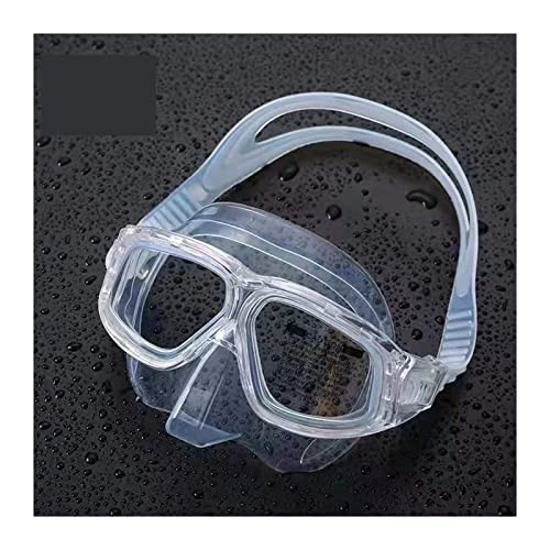 ZHELLY Tauchausrüstung, Tauchmaske Freitauchoberflächenspiegel High-Definition-Antibeschlaglinse Schnorchelmaskenausrüstung (Color : Transparent) von ZHELLY