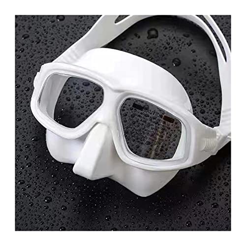 ZHELLY Tauchausrüstung, Tauchmaske Freitauchoberflächenspiegel High-Definition-Antibeschlaglinse Schnorchelmaskenausrüstung (Color : White) von ZHELLY