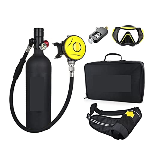 ZHELLY Tauchausrüstung, Tragbare Sauerstoffflasche for Tauchen Mit 1 L Fassungsvermögen (Color : Blackhead in Black Bottle, Size : 1L) von ZHELLY
