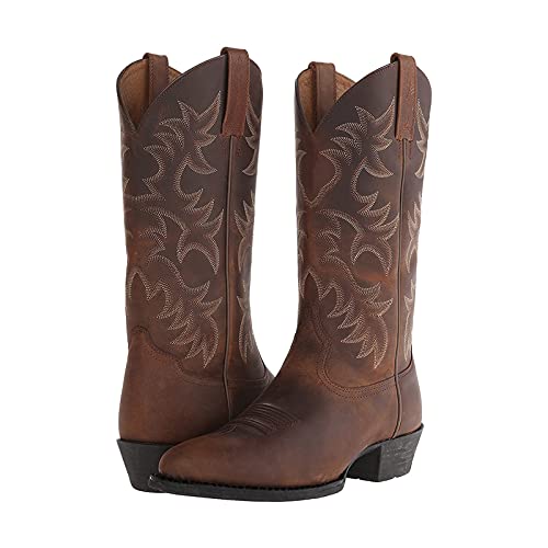 Unisex Westernstiefel Reitstiefel Weiche und Bequeme Mid Wade Stiefel von ZHHZ