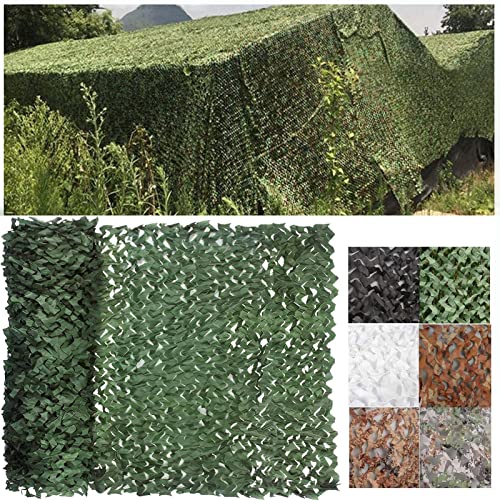 ZHJSHOU Tarnnetz Camouflage Netz,Jagd Camouflage Netz Tarnung Net,Sonnenschutz für Sichtschutz Jagd Haus Garten Camping Party Netz Tarnung Dekoration,Grün,1X1m/3.28x3.28ft von ZHJSHOU