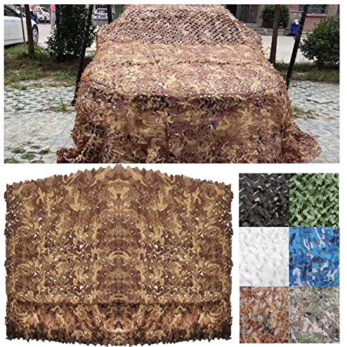 ZHJSHOU Wüste Tarnnetz Klein, Tarnnetz Jagd Camouflage Netz Tarnung Net, Woodland Armee Tarnung Net für Dschungel Deko Waldlandschaft Jagd Sichtschutz Zaun Outdoor Camping Garten,1.5x8M/5x26ft von ZHJSHOU