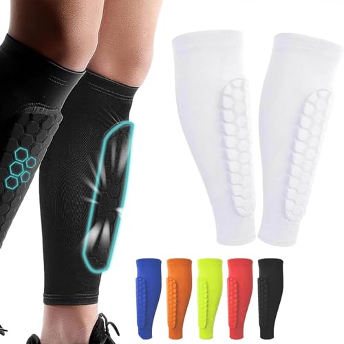 Achilles Shinbang Shields, Frost Armours Ski Shields, Achilles Shinbang Shields for Skiing, Shin Defender Shin Guards, Shinbang Protector 2.0, Ski Shin Guards, Shindefender Shin Guards (White,L) von ZHKVAG